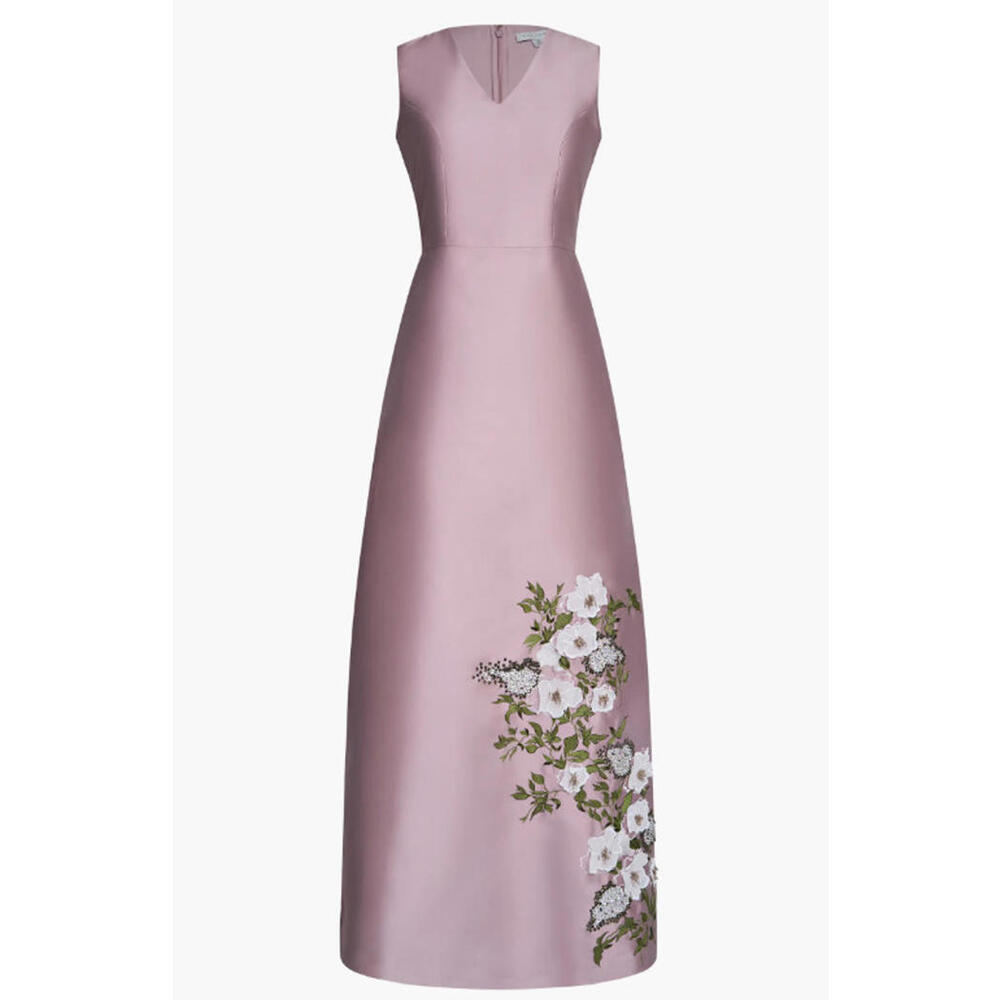 NEW Kay Unger Aurelia Floral Sleeveless Taffeta Gown Size 6 #LD566